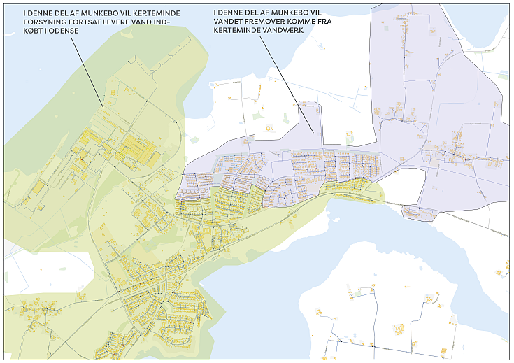 Kort over Munkebo, Bregnør og Drigstrup